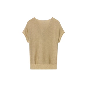 Mint Velvet Gold Metallic Knit Top